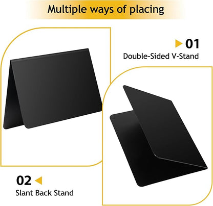 4" x 3" Mini Chalkboard Signs for Food, 28 Pack Mini Table Chalkboard Signs for Buffet, Reusable Drink and Food Signs for Buffet Display, Party and Bakery