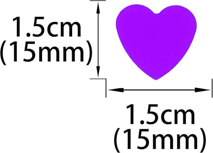 Purple Love Heart Table Confetti - Valentines Day Party Foil Metallic Sequins Sprinkles Decorations, 60g