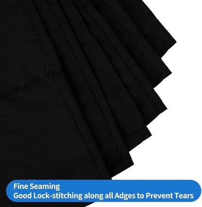 HEMMOTOP Black Photo Backdrop 10x12ft, Large Photography backdrops for Photoshoot, Black Background Screen Fabric for Birthday Parties, Video Recording, Weddings (Only Backdrop Without Stand)