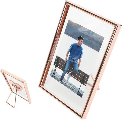 Rose Gold Floating Frame (4"x6",Vertical) with Romantic Heart, For Picture Sizes (3x5, 2x3,1x2), Classy Gift For Festival, Home or Wedding…
