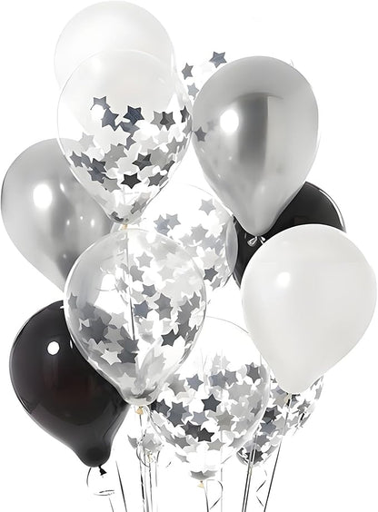 Silver Star Foil Confetti Beautiful Metallic Table Confetti Glitter for Fill Balloons, Wedding,Birthday,Party,Festival Decoration(8000PCS)