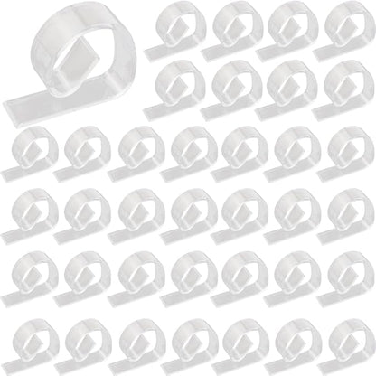 36PCS Transparent Clear Tablecloth Clips, Plastic Table Cloth Clips，Windproof Table Cover Holder Clamps，Table Cloth Holder for Christmas Home Wedding Party Indoor Outdoor Camping Picnic (36)