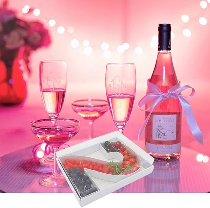 12" Fillable Cardboard Letter Charcuterie Gift Cupcake Box With Cover Sweets Packaging (2)