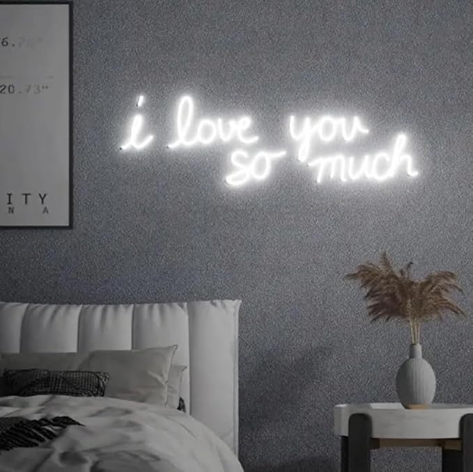 I love you so much Neon Sign, Wedding Backdrop Led Sign, Wedding Reception Size:H5 xW20inches