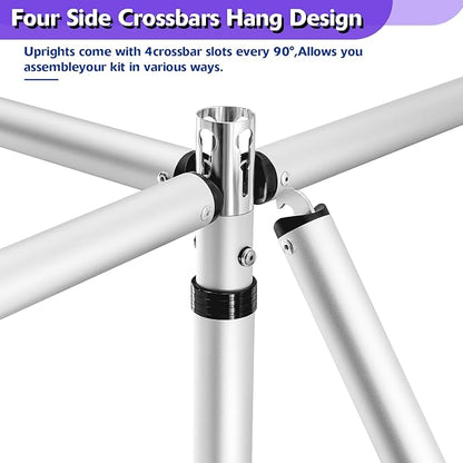 Backdrop Stand Heavy Duty 10x10Ft, Adjustable Metal Frame Pipe and Drape,Background Stand for Wedding Birthday Party Decorations
