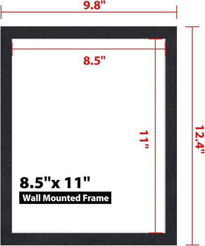8.5"x 11" Self Adhesive Magnetic Sign Holder, Double Sided Window Magnetic Display Frame with Clear PVC and Strong Magnetic for Office,Home,Store,Door,Glass,Wall Display Frame(Black,20Pack)