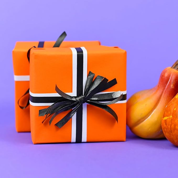Vanhench 17.8"x 1500" (125') Orange Wrapping Paper, Orange Solid Color Art Kraft Craft Paper Roll for Wedding Birthday Floral Bouquet Mother's Day Gifts Wrapping, and Poster Bulletin Board for Women