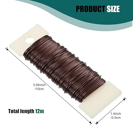 6 Rolls 112 Yards Floral Flexible Paddle Wire Floral Bind Wire for Crafts, Christmas Garland and Flower Arrangements DIY Craft, Christmas Holiday Decoration(Green, Coffee, Silver, Gold, Black, White)