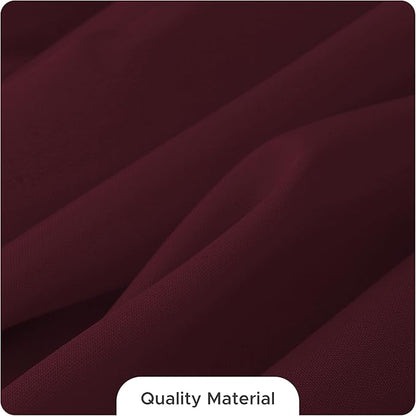 Fitable 8 Pack Rectangle Tablecloths: Stain Resistant Wrinkle Free Fabric Table Clothes, Washable Reusable Polyester Table Covers for Wedding Party Birthday Banquet Reception(Burgundy, 60x102 Inch)