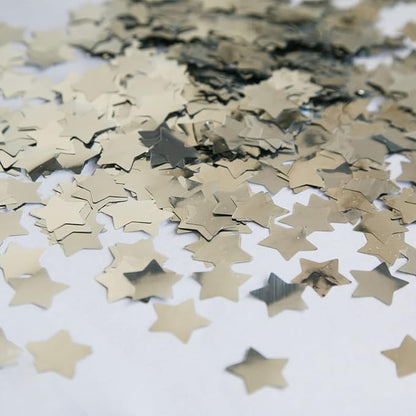 Silver Star Confetti,Foil Glitter Table Confetti,Sparkling for Party Decorations(1.76 OZ)