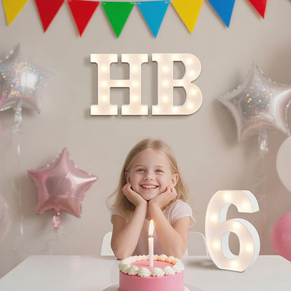LED Marquee Light Up Numbers Sign - Lighted Birthday Numbers Sign for 18th Birthday Party Decoration, Bar Wall, Home, Table Room, Wedding and Christmas Decorations, Number 18