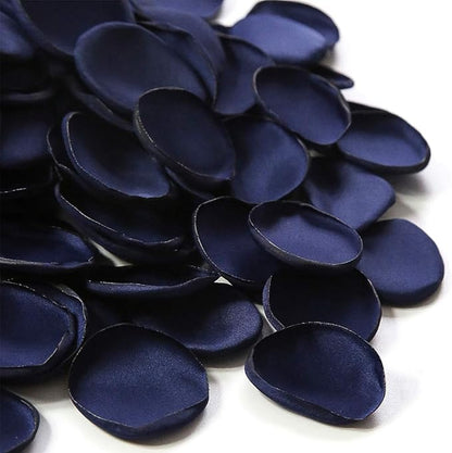 Floroom 300pcs Rose Petals Navy Blue Faux Silk Flower Petals for Wedding Flower Girl Basket Aisle Scatter Dinner Table Centerpieces Party Confetti Bridal Shower Romantic Night Decoration