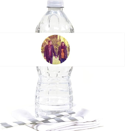 Andaz Press Personalized Favors 20-Pack Custom Photo Water Bottle Labels & Stickers for Events & Parties