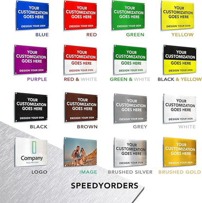 Custom Metal Signs, Personalized Aluminum, Customized Safety, Business Signs, Waterproof Outdoor, White Aluminum (Black & Yellow, 24x18 In)