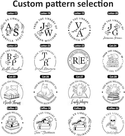 Custom Embosser Stamp - Personalized Book Embosser for Book Lovers, Readers, Home, Office & Library Collections (Letter-14)