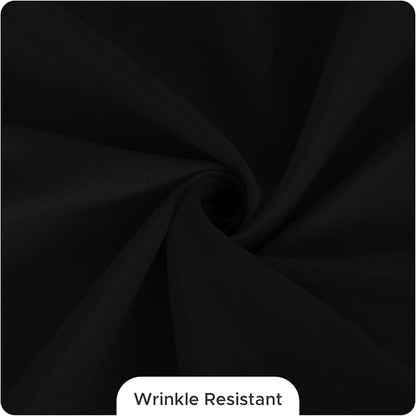 Fitable 8 Pack Round Tablecloths: Stain Resistant Wrinkle Free Circle Table Clothes, Washable Reusable Polyester Table Covers for Wedding Party Birthday Banquet Reception(Black, 70 Inch)