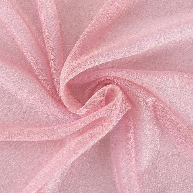 Dusty Rose Elegant Arch Draping Fabric Outdoor 1 Panel 29" × 20Ft Sheer Chiffon Curtain Drapes for Fall Wedding Ceremony Birthday Party Garden Brunch