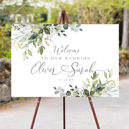 Personalized Wedding Welcome Sign, Welcome To Our Wedding Sign, Editable Modern Wedding Welcome Sign, Minimalist Wedding Welcome Sign, We're So Glad You're Here Welcome Poster,