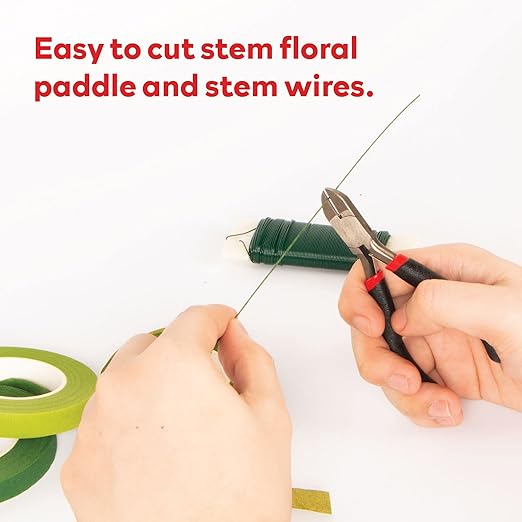 XFasten Floral Arrangement Kit; Flower Arrangements Supplies Included: Green Floral Tapes, Floral Wire Cutter, 22 Gauge Paddle Florist Wire, 26 Gauge Floral Stem Wire for Bouquet Stem Wrap