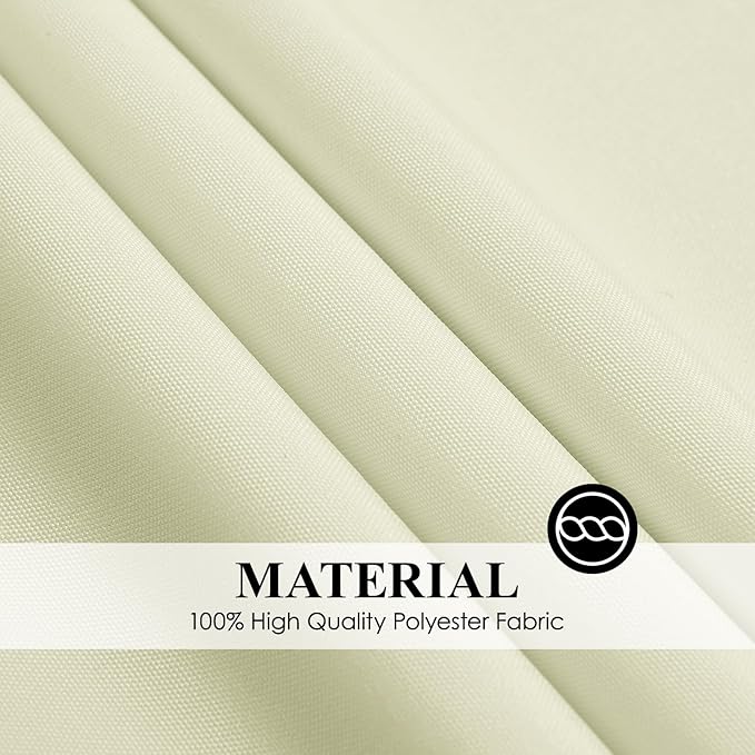 Round Tablecloth 2 Pack 90 Inch Ivory Tablecloths Washable Decorative Linen Polyester Table Clothes Cover for Dining Table Banquets Buffet Parties and Wedding