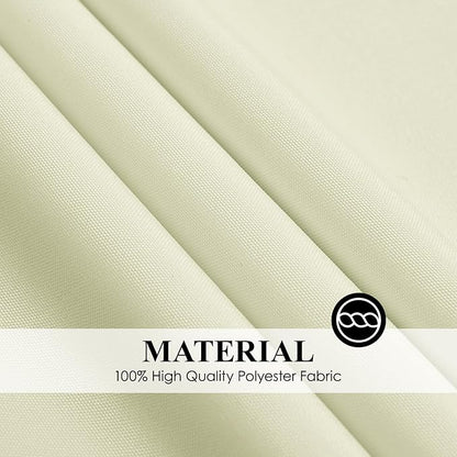 Round Tablecloth 2 Pack 90 Inch Ivory Tablecloths Washable Decorative Linen Polyester Table Clothes Cover for Dining Table Banquets Buffet Parties and Wedding