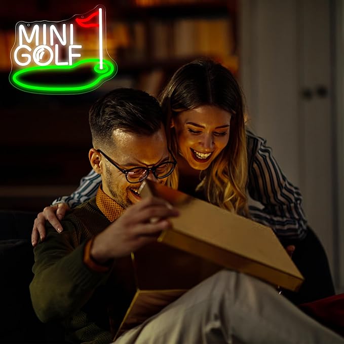 Mini Golf Neon Sign for Wall Decor Golf Neon Light for Man Cave Dimmable LED Light Up Sign for Course Gym Club Bedroom Office Park Party Club Decor Birthday Gifts Art Size12.9 * 10.6In(WZCP203)