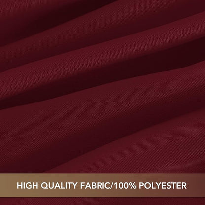 sancua Square Tablecloths 70x70 Inch Burgundy, 2 Pack - Fabric Table Cloth for Square or Round Tables, Washable Polyester Table Cover for Christmas Dinner, Holiday Party, Decorative Display Tables