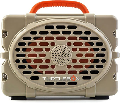 Turtlebox Original Gen 3: Portable Outdoor Bluetooth Speaker – Ultra-Loud (120dB), Waterproof (IP67), Rugged, Impact-Resistant, 3-Day Battery | Party Mode: Unlimited Pairing Stereo, Tan/Blaze Orange