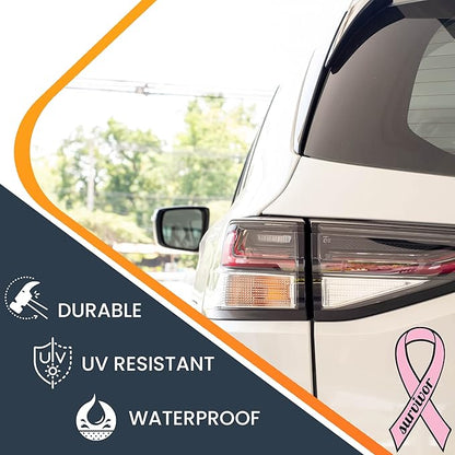 Magnet Me Up: Breast Cancer Survivor Pink Ribbon Magnet Decal - 3.5x7 Inches, Heavy-Duty Automotive Magnet for Car, Truck, SUV - Show Support and Raise Awareness with This Meaningful Auto Magnet