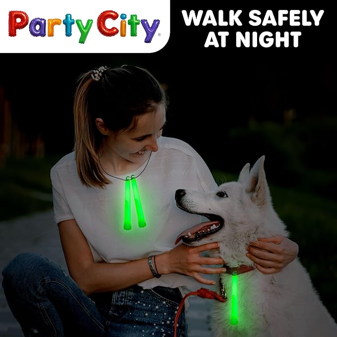 Party City Green Glow Sticks Bulk Pack 6”- 50pk Glow in the Dark Sticks for Kids, Waterproof Camping Survival Ultra Bright Emergency Light Stick with String, Neon Glowsticks Party Supplies Favors