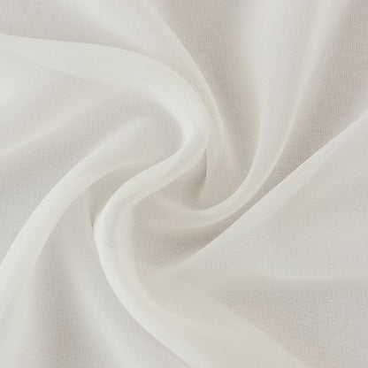 6Pack 9ft Chiffon Table Runner 14x108 Inch Sheer Romantic Table Runner for Wedding Birthday Party Bridal Shower Outdoor Decoration-Ivory