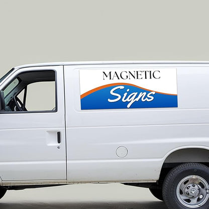 2 Pack (22in x 36in) Large Custom Car Magnets for Businesses – Big Size Magnetic Signs for Vans, Trucks, and Dumpsters. Personalized Business Magnets for Vehicles and Outdoor Advertising.