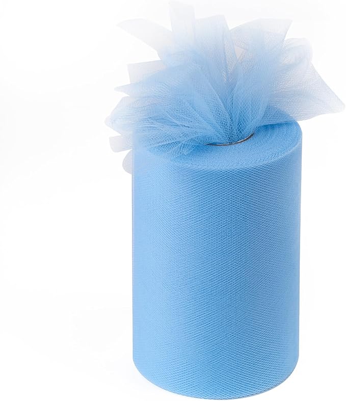 Violet Tulle Fabric Rolls 6 Inch by 100 Yards (300 feet) Tulle Roll Spool Fabric for DIY Tutu Skirt Baby Shower Birthday Party Wedding Decorations Christmas Craft Supplies (Violet)