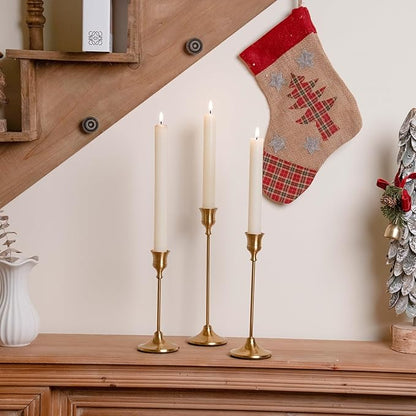 Candlestick Holders Gold Taper Candle Holders 3 pcs Candle Sticks Holders for Home Decor Table Centerpiece Wedding Housewarming Festival