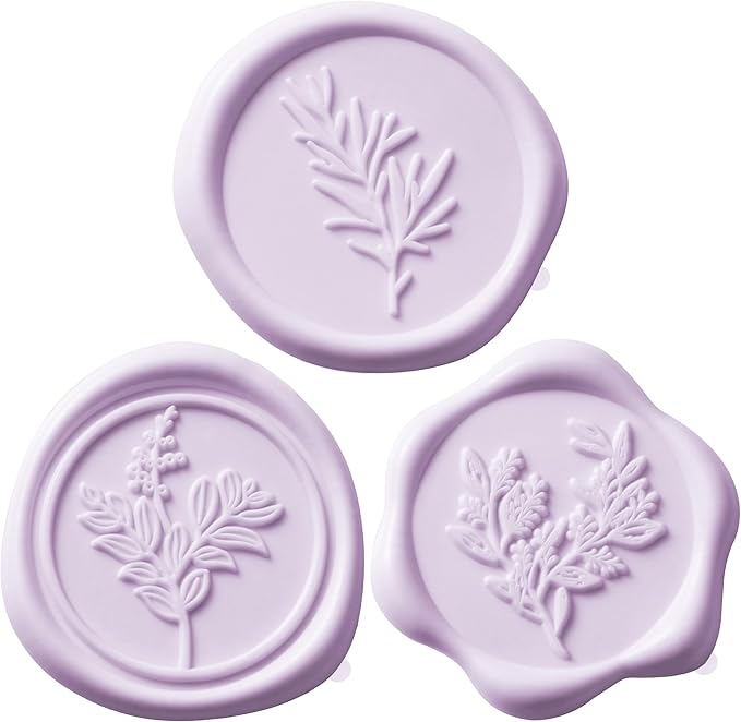 Wax Seal Stickers (60 Pcs, 3 Designs in 1 Pack) Premium Envelope Seal Stickers for Wedding Invitation Envelopes, Adhesive Wax Seals, Perfect for Seating Chart, Gift Wrapping