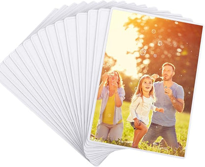Magicfly Pack of 15 Magnetic Picture Frame with Clear Pocket, 4 x 6 Inches Refrigerator Photo Holder for Fridge Office Cabinet Locker, White