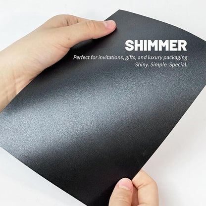 50 PCS Pearl Black A7 Envelopes with Stickers, Shimmering 5x7 Envelopes for Invitations, Great for Wedding Invitation Cards, Birthday RSVP, Graduation, Baby Shower 5.25 x 7.25 inches