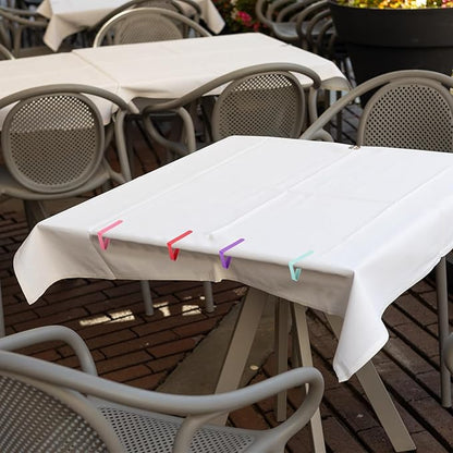 uxcell 8 Pack Tablecloth Clips, Stainless Steel Table Cloth Cover Clamps, 2.56" x 2.68" Windproof Holder Clips for Home Party Picnic Wedding Camping Dining Tables, Gray