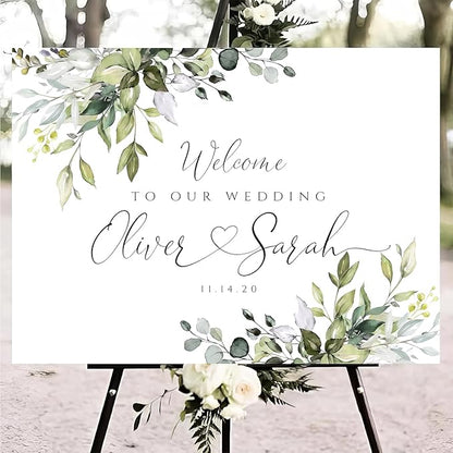 Personalized Wedding Welcome Sign, Welcome To Our Wedding Sign, Editable Modern Wedding Welcome Sign, Minimalist Wedding Welcome Sign, We're So Glad You're Here Welcome Poster,
