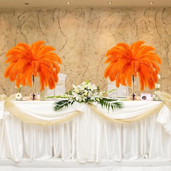 80 Pcs Large Natural Ostrich Feathers Plumes 14-16 Inch Bulk for DIY Crafts Wedding Party Centerpiece Vase