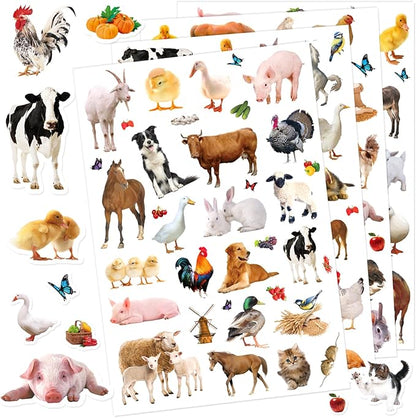 Farm Animals Stickers 720 Count Farm Animal Barnyard Cow Sheep Chicken Stickers Party Favors Gifts Sticky Decor for Scrapbook Calendar Planner Gift Wrap Decor