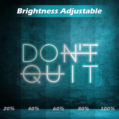 Don't Quit LED Neon Sign for Wall Decor, DO IT Neon Lights Party Decorations, USB Powered Switch LED Neon Lights Adjustable for Office, Gym, Man Cave, Gamer Room Decor