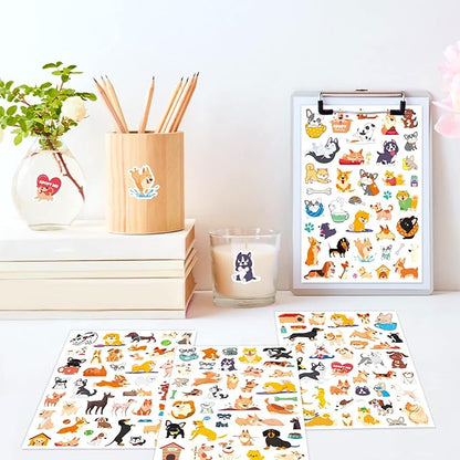 Cute Dog Stickers Puppy Pet Decal Sticker 780 Counts Party Gifts Goodie Bags Decor School Reward Animal Birthday Party Favors Vinyl Waterproof Dog Water Bottle Laptop Stickers Invitation Decor