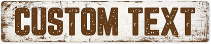 Custom Sign, Custom Street Sign, 11 Font Colors, 13 Font Styles, 4 Hole Options, 22 Sizes, 6x30 Inches, Rust Free DiBound, Fade Resistant, Made in USA by My Sign Center (Rustic)