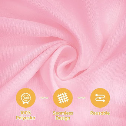 BRILLMAX 6 Pack Pink Tablecloths for 6 Foot Rectangle Tables 60 x 102 Inch - 6ft Rectangular Bulk Linen Polyester Fabric Washable Cloth Cover for Wedding Reception Banquet Birthday Party