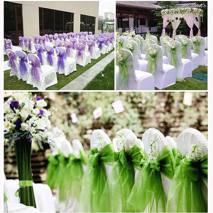 Crystal Organza Tulle Sheer Fabric Backdrop Curtains for Wedding Baby Shower Birthday Party Event Decor, 19” by 30 Yard (Green)