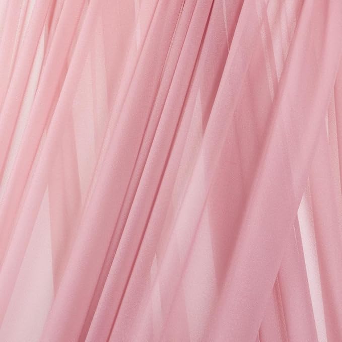 MLMC Dusty Rose Wedding Arch Draping Fabric 1 Panel 29" x 20 FT Extra Long Gauze Drapes Sheer Backdrop Curtains 6.6 Yards Airy Outdoor Drapery Panels for Wedding Bridal Shower Ceiling Decoration