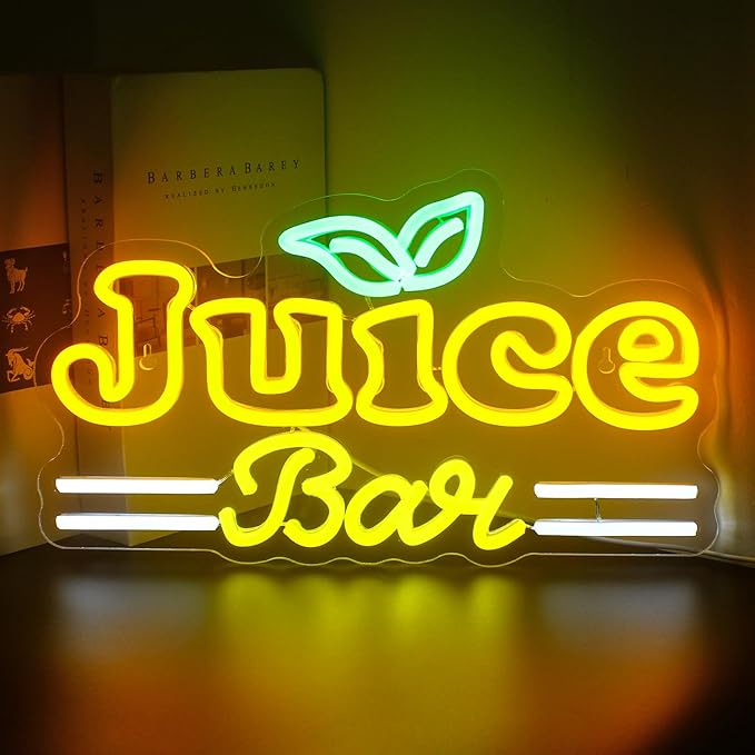 LooKLight Juice Bar Neon Sign,Bar Signs,Neon Sign for Room,Neon Light for Wall,Led Neon Signs,USB Connectivity Led Neon Signs for Bar Signs,Juice Shop,Party Home Decoration,Bedroom Decor