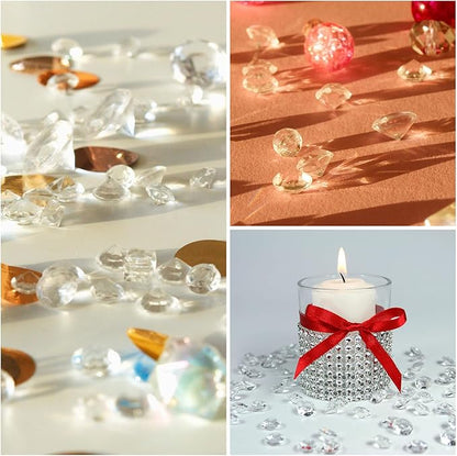 PATIKIL 4000 Pcs Wedding Table Scatter Confetti Crystals 6mm Acrylic Diamonds Vase Fillers Gems for Table Centerpiece Decorations Party Vase Beads, Dark Green