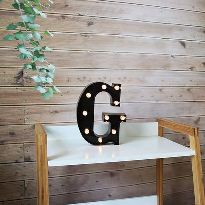 OYCBUZO Light Up Black Alphabet Marquee Letters Sign LED Marquee Number Lights Sign for Night Light Home Bar Christmas Lamp Birthday Party Wedding Decoration G